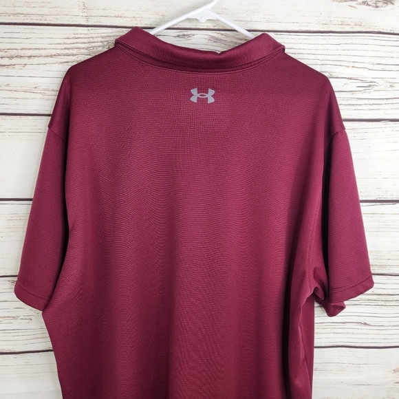 Under Armour Men's Maroon Polo "Loose" Shirt Size 3XL - Picture 6 of 9